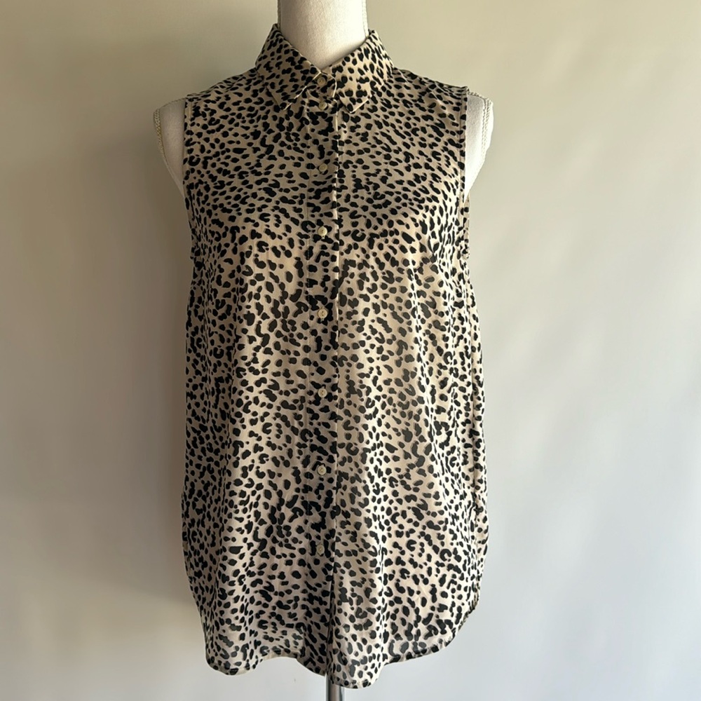H&M Leopard Print Sleeveless Top - sz 2